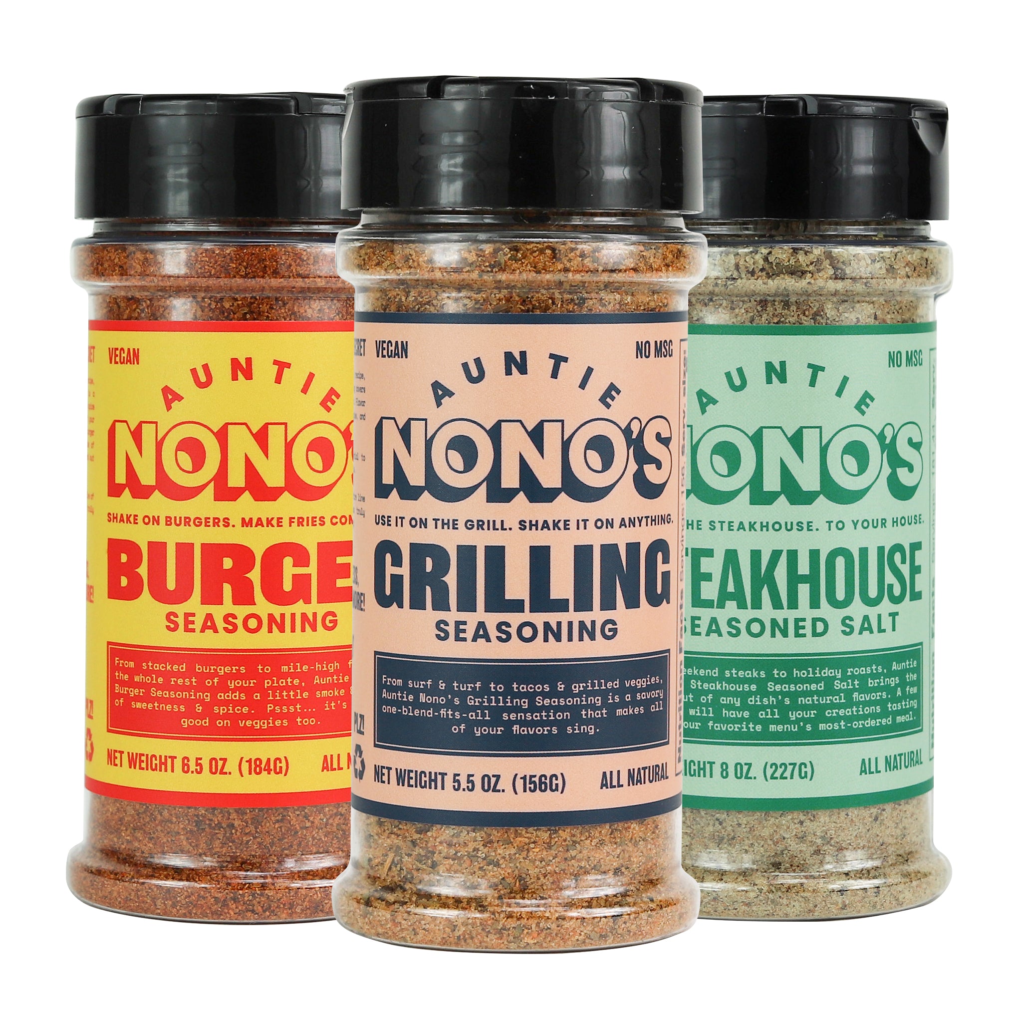 Auntie Nono's Everything Seasoning - Sea Salt Garlic & Onion Powder - Add  Fla